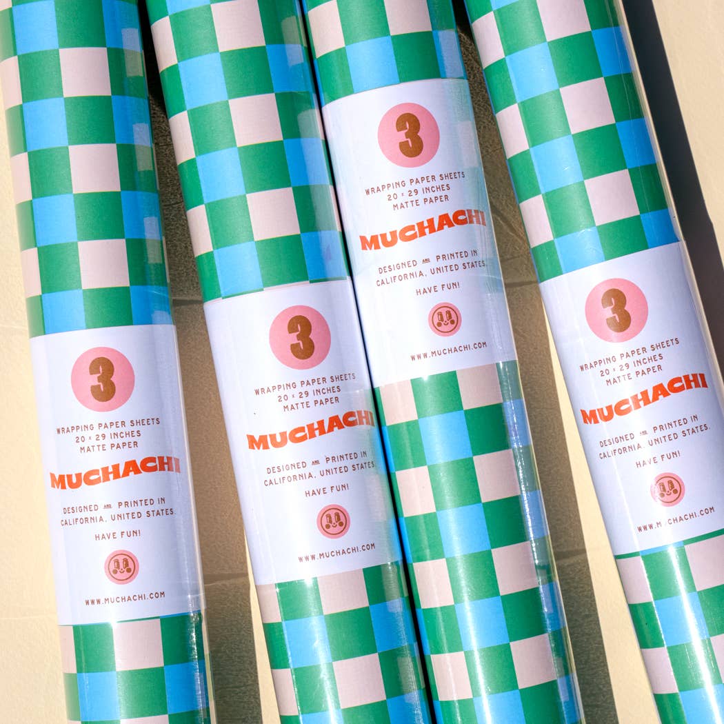 Kiwi Wrapping Paper - Roll of 3 Sheets