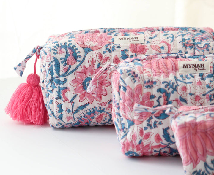 Large Lotus Bloom Cosmetic Bag