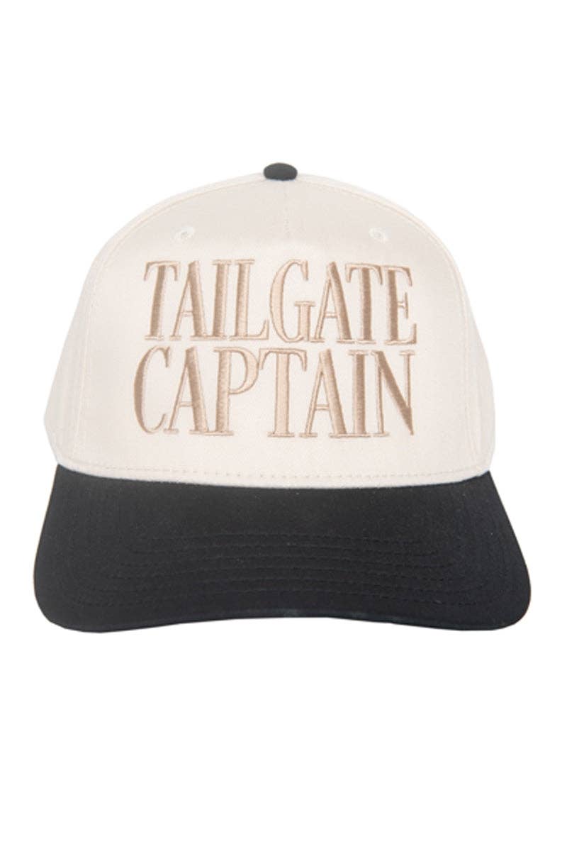 TAILGATE CAPTAIN Two-Toned Hat: Red and Tan