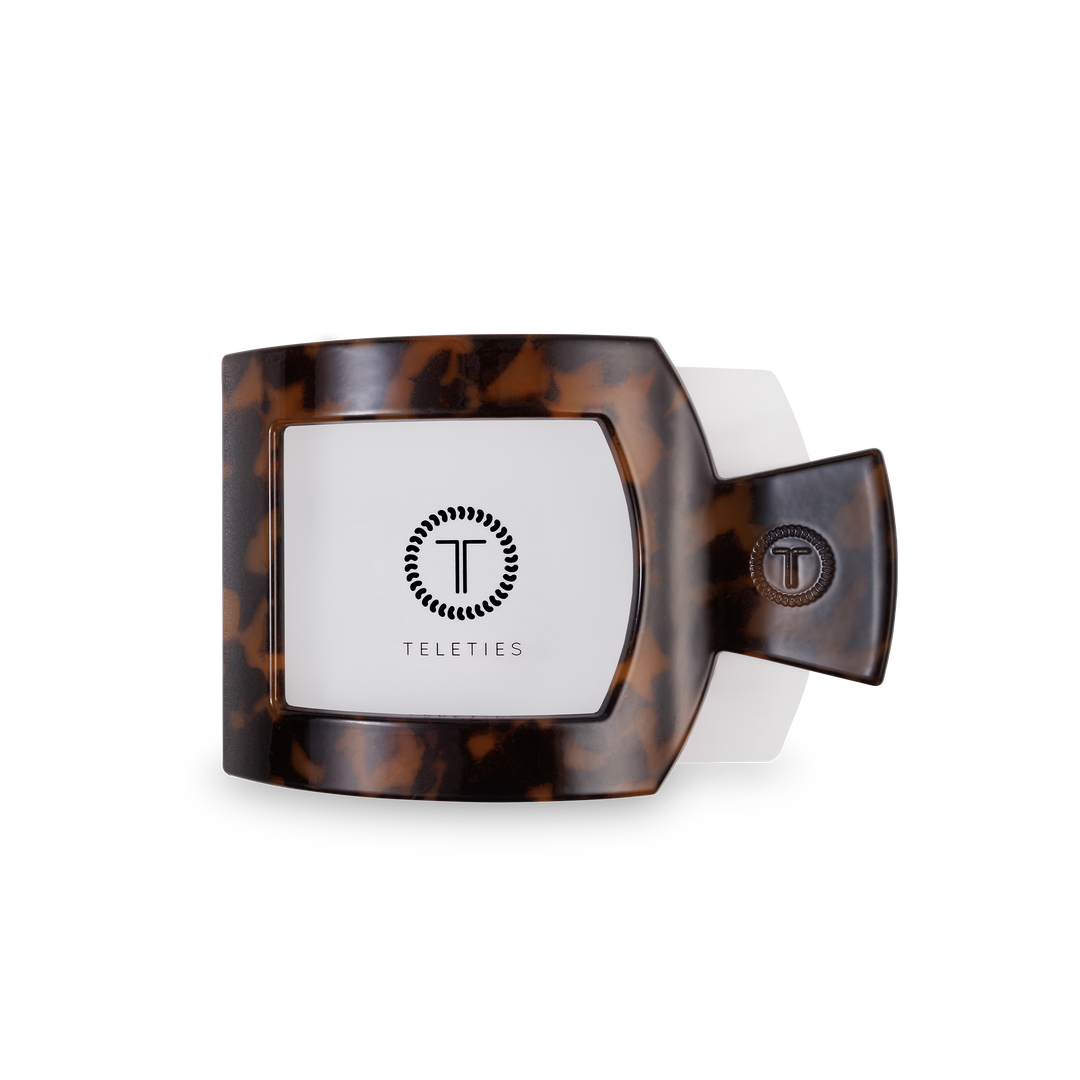 Square Flat Hair Clip | Medium | Tortoise