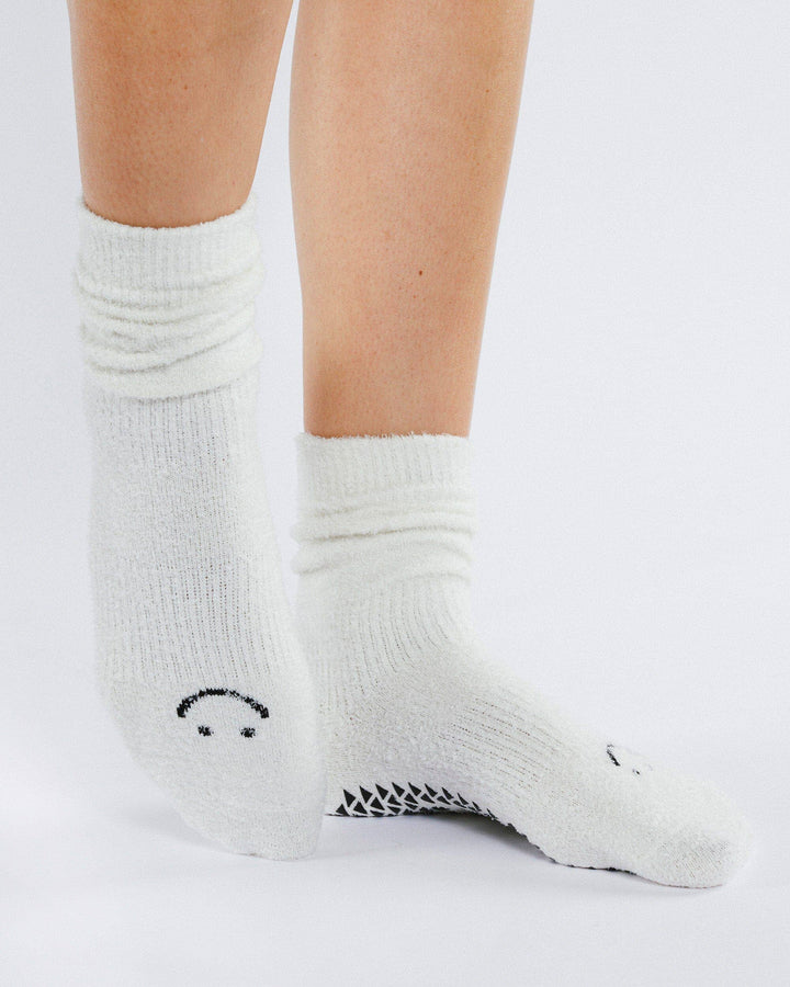 Women's Happy Cloud Crew Grip Sock: S/M