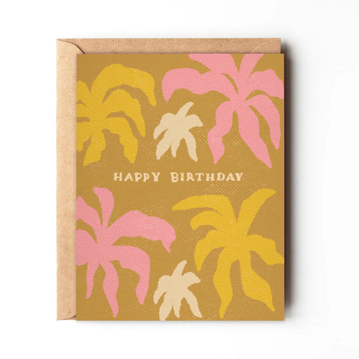 Happy Birthday - Retro Palm Hippie Boho Birthday Card