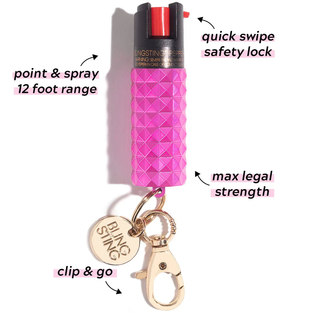 Metallic Studded Pepper Spray