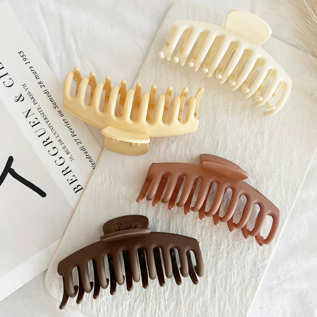 Jumbo Matte Hair Clips - Assorted Colors