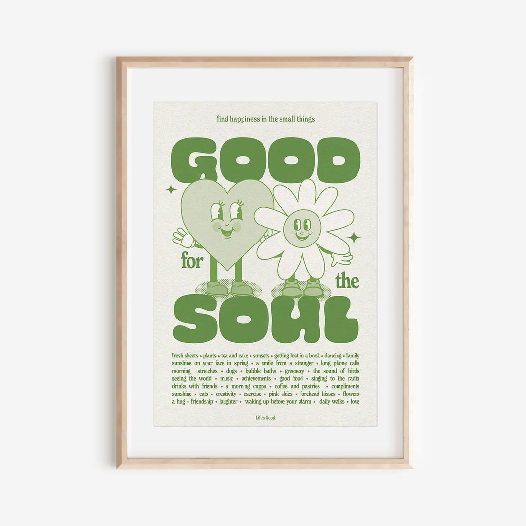 Good Soul Retro Cartoon Print A4