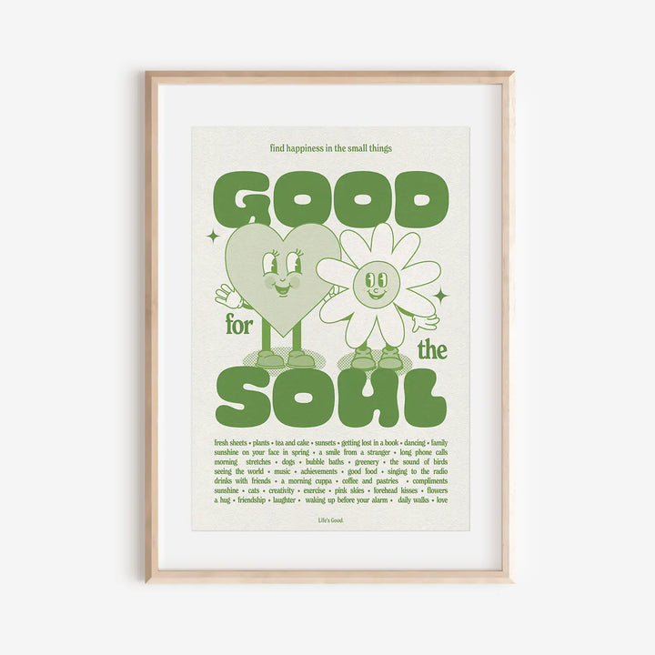 Good Soul Retro Cartoon Print A4