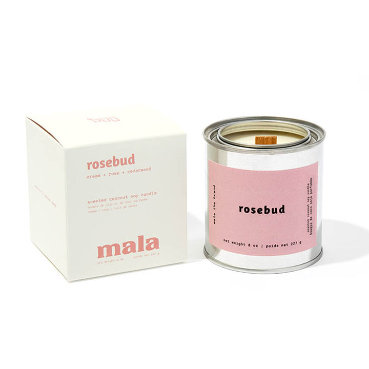 Rosebud Soy Wax Candle | Cream + Rose + Cedarwood
