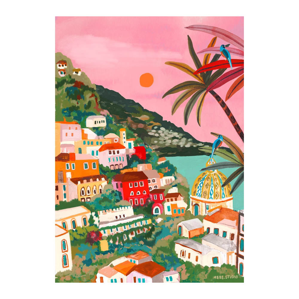 Amalfi Sunset (Positano) Art Print