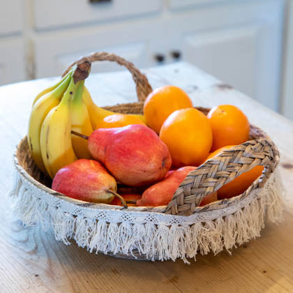 Macrame Fringe Basket