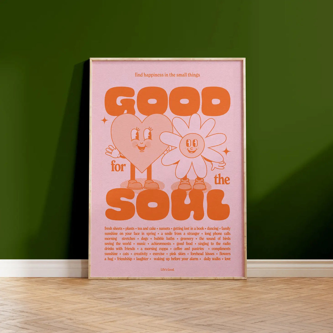 Good Soul Retro Cartoon Print A4