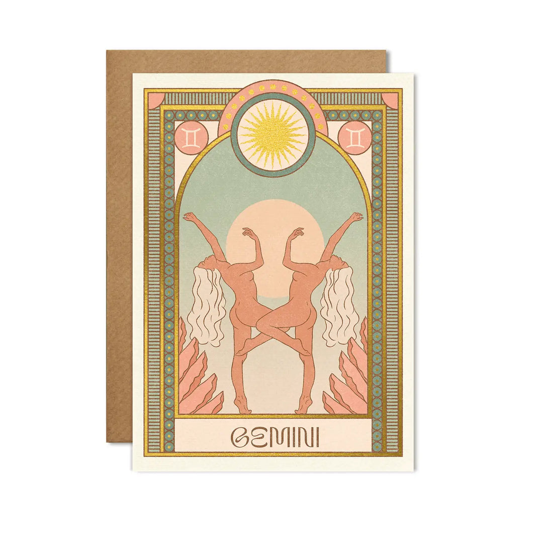 Gemini Zodiac Card