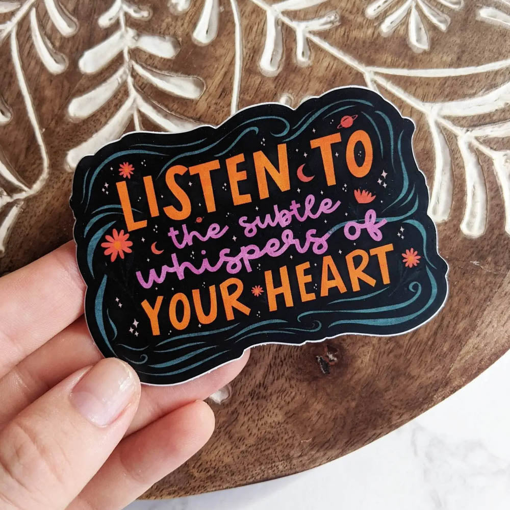 Listen to Your Heart Sticker • Vinyl Sticker