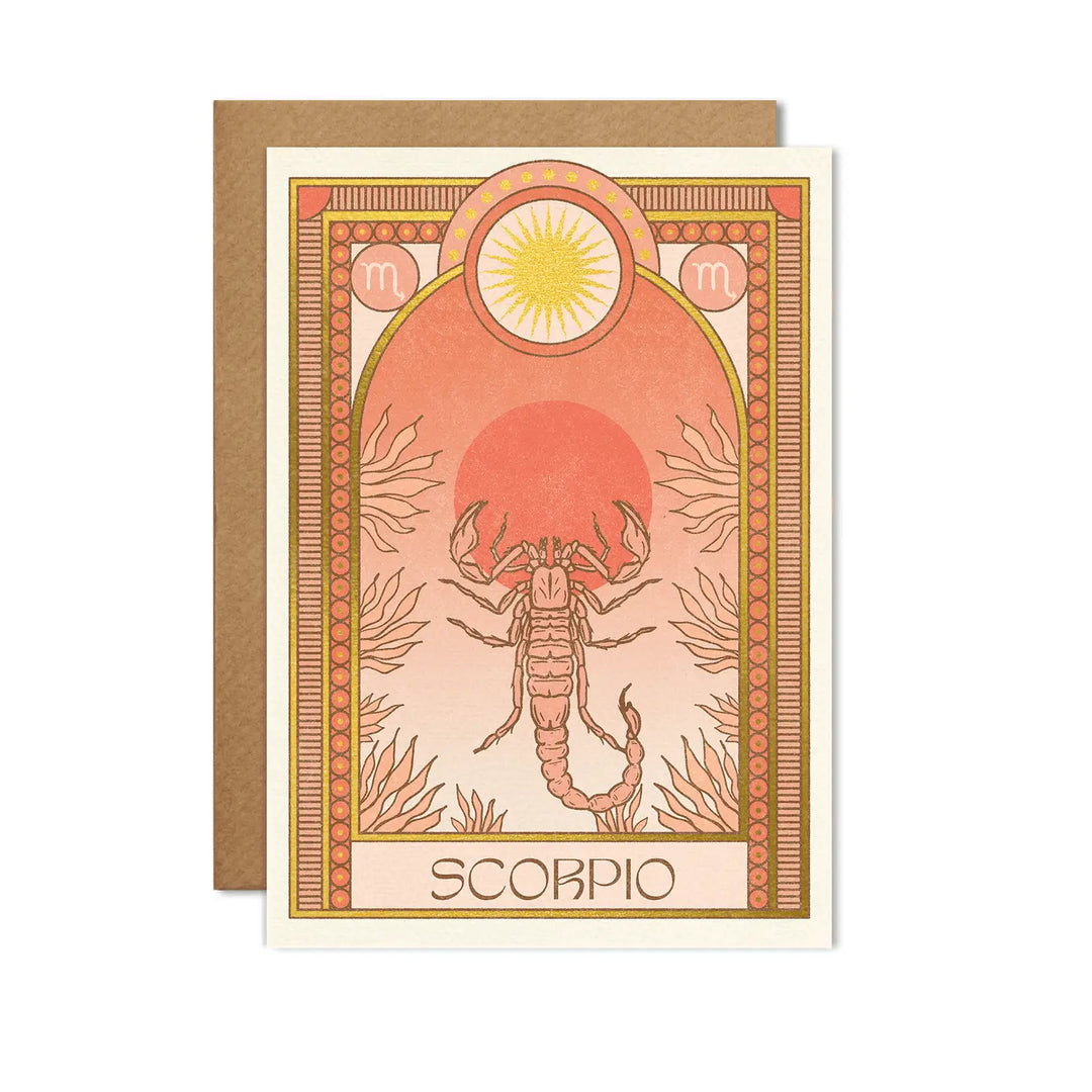 Scorpio Zodiac Card