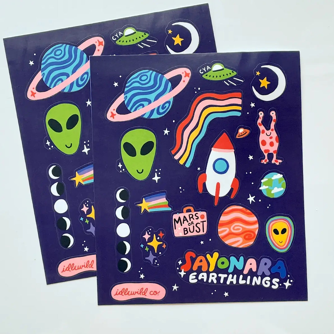 Space Race Sticker Sheets