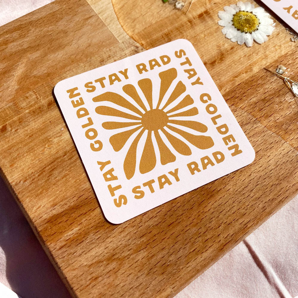 Stay Rad, Stay Golden Sticker