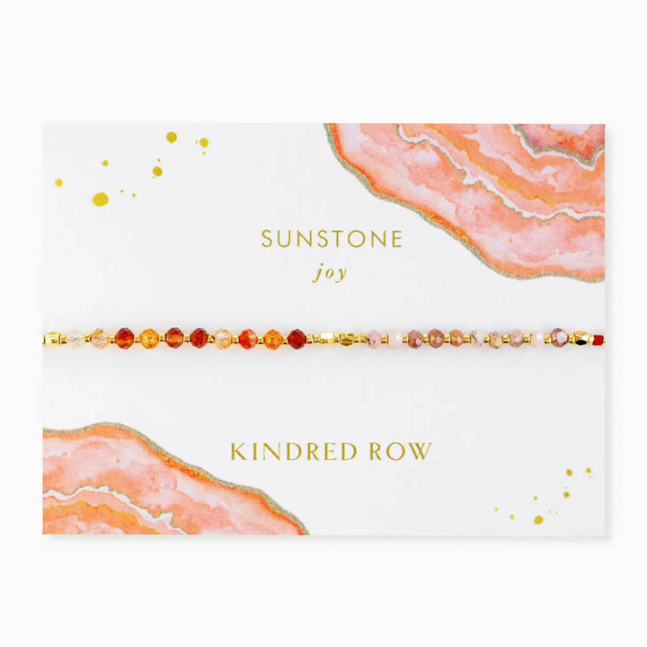 Sunstone Healing Gemstone Stacking Bracelet