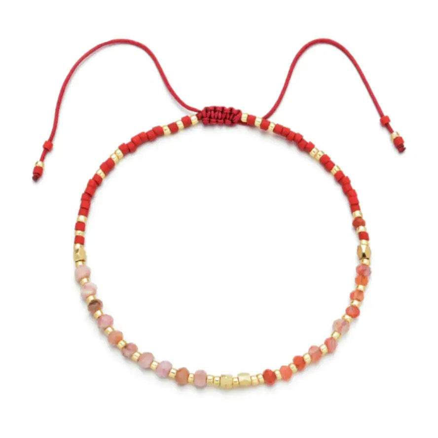 Sunstone Healing Gemstone Stacking Bracelet