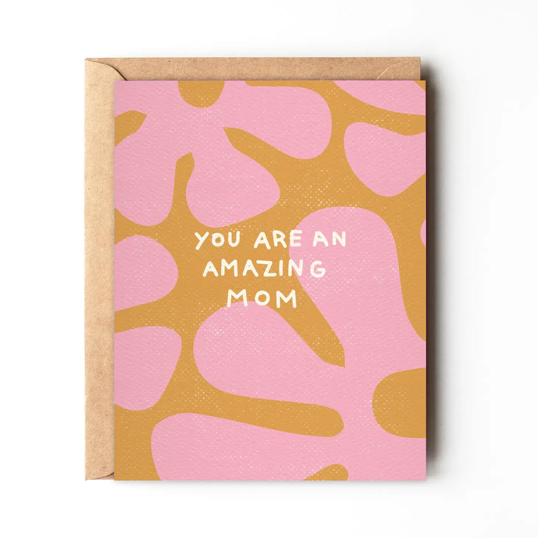 You're an Amazing Mom - Retro Floral Mother's day card