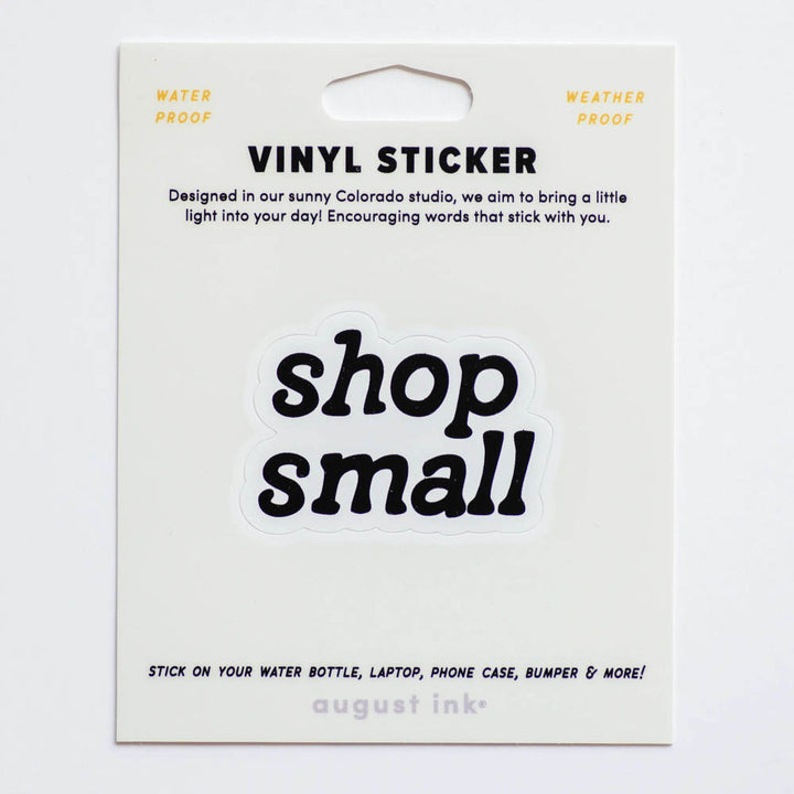 Shop Small Kiss Cut Sticker