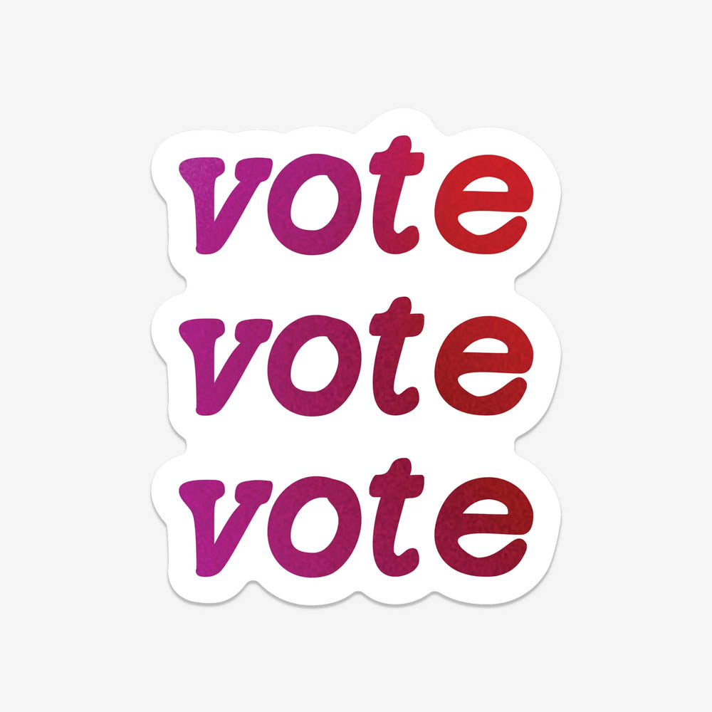 Vote Vote Vote Kiss Cut Sticker - Colorful