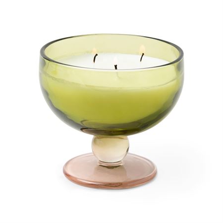Aura Green + Blush Tinted Goblet - Misted Lime Candle