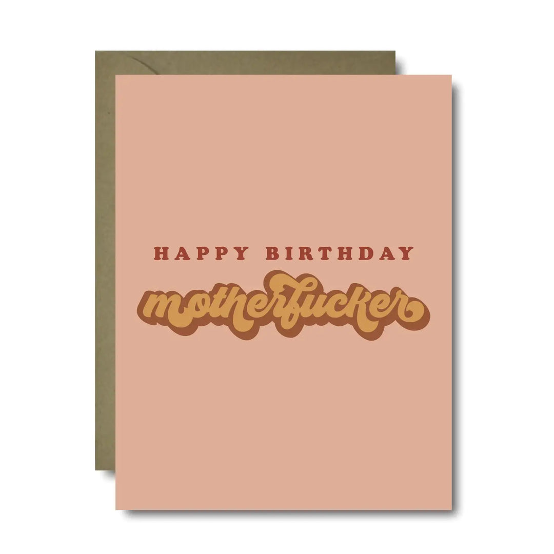 Retro Motherf*cker Birthday Greeting Card
