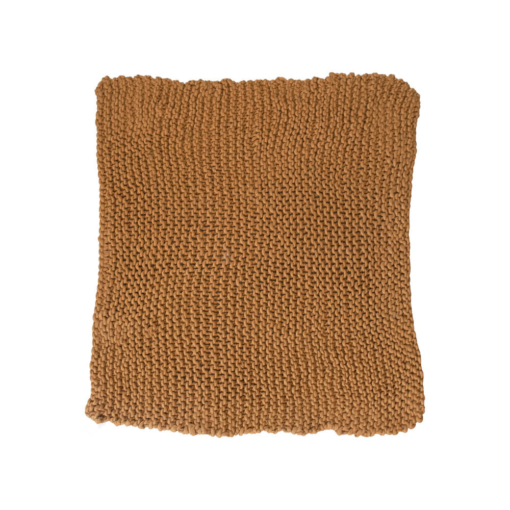 Crocheted Throw Blanket, Caramel