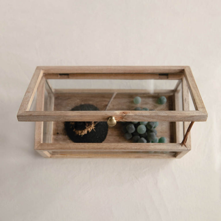 Mango Wood and Glass Display Box