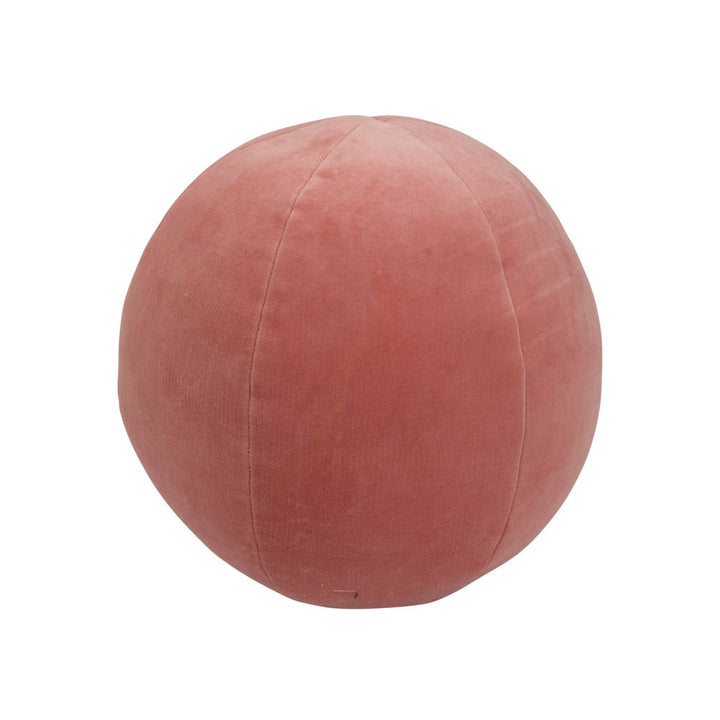 Round Cotton Velvet Orb Pillow, Pink