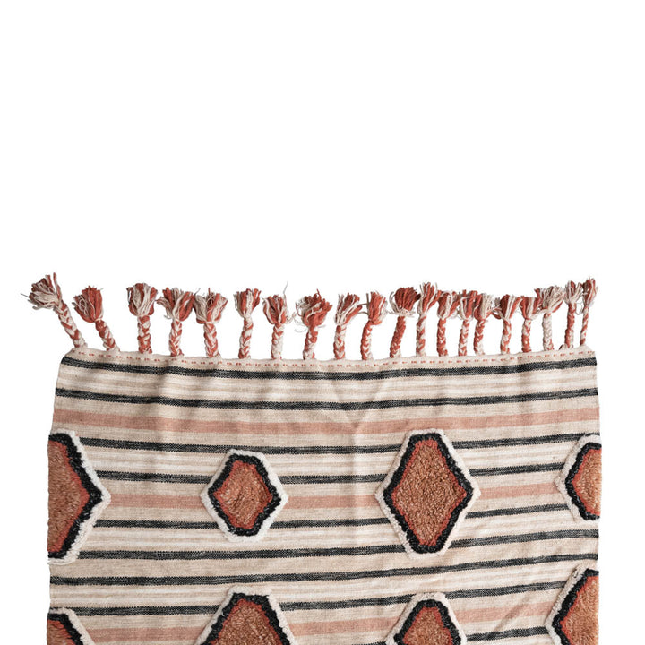 Cotton Tufted Kilim Rug w/ Tassels