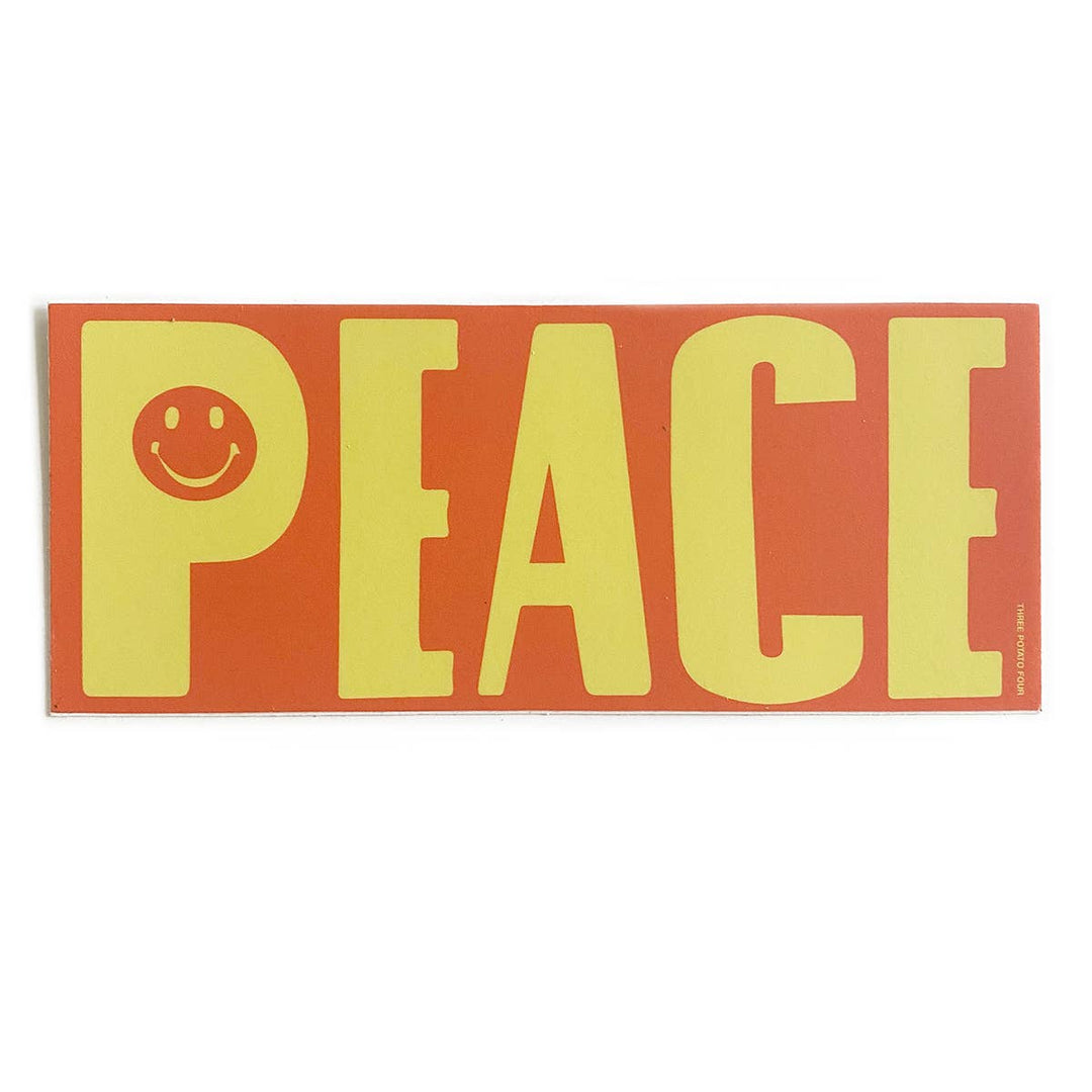 Orange Peace Sticker