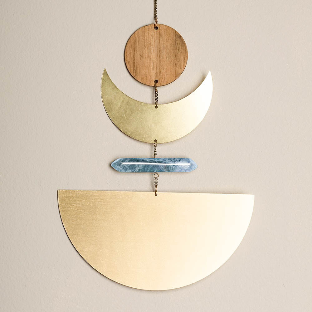 Wall Hanging - Moonrise/Labradorite/Wood