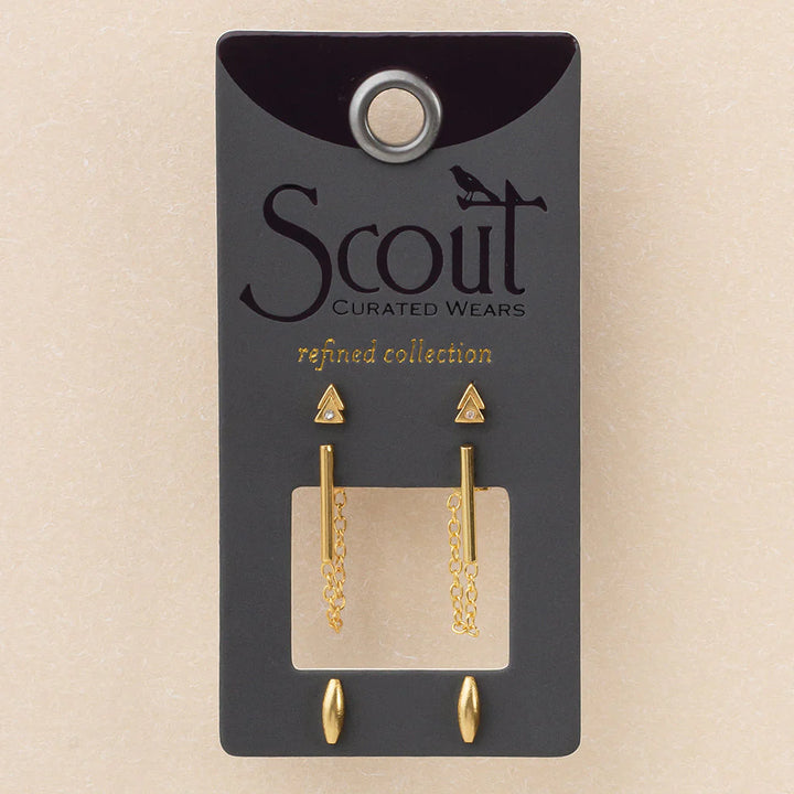 Mars Stud Trio - Refined Earring Collection