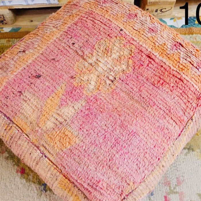 Vintage Moroccan Kilim Pouf