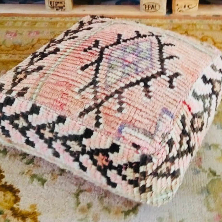 Vintage Moroccan Kilim Pouf