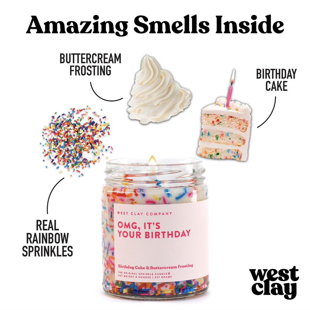 OMG, It’s Your Birthday! Cake Sprinkle Candle