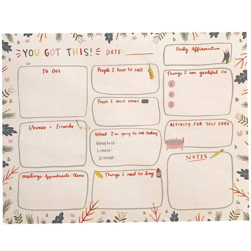 Balanced Day Planner Notepad